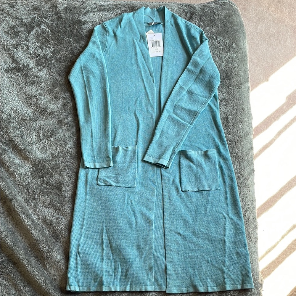 Chic Light Blue Knit Cardigan
